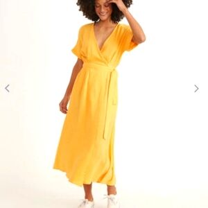 Marine Layer Valencia Wrap Midi Dress